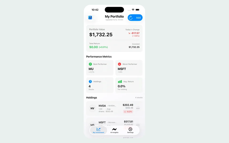 DeepTicker screenshot